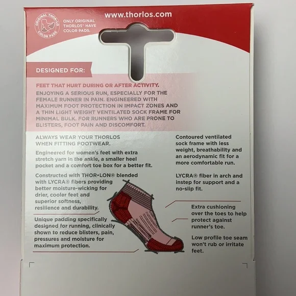 NEW Thorlos 4 PAIRS - 84N Runner Socks - Picture 3 of 9